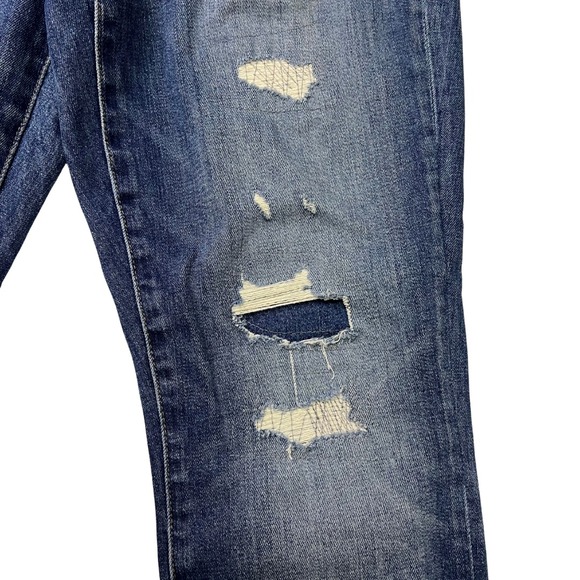 J.Crew Slim Broken-In Boyfriend Jeans Women's‎ 27 Blue Distressed Denim - Picture 2 of 16